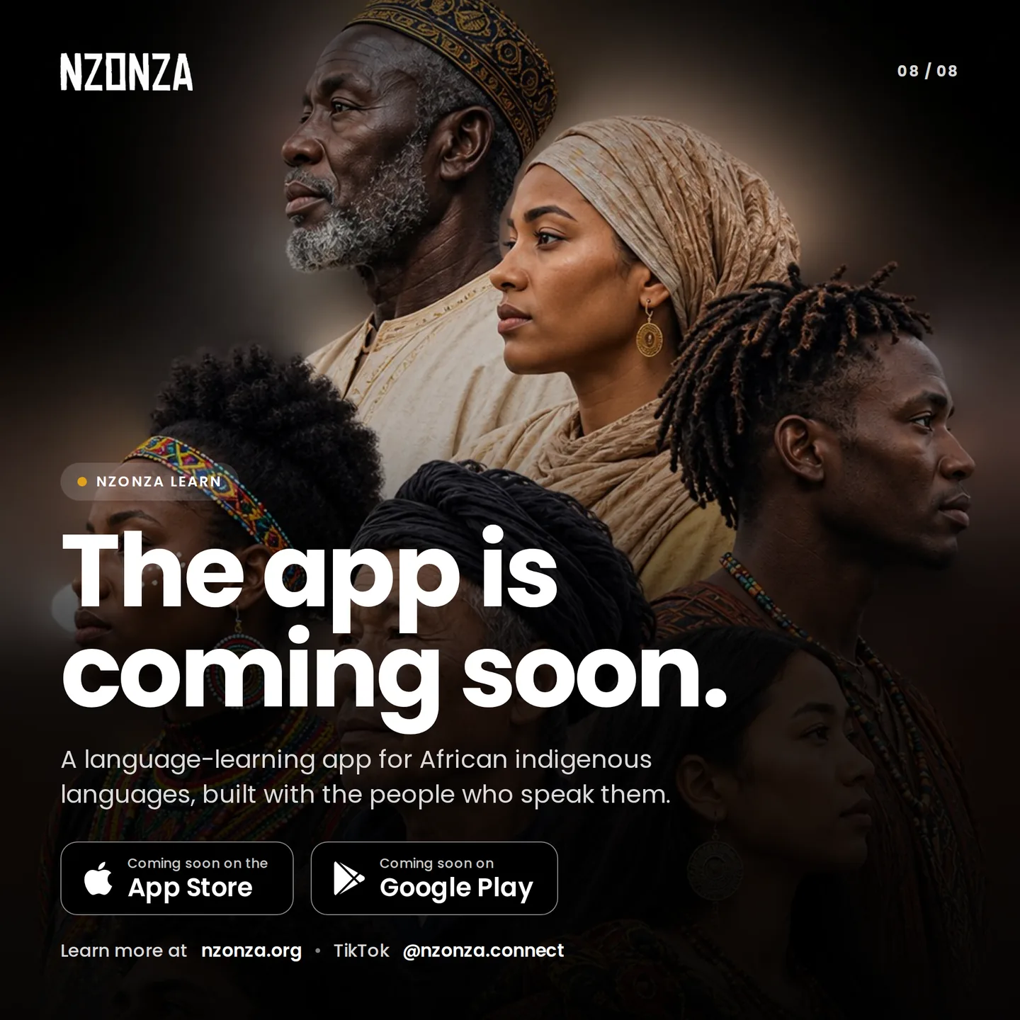 Nzonza Learn is coming soon: a language-learning app for African indigenous languages, built with the people who speak them. Coming to the App Store and Google Play.
